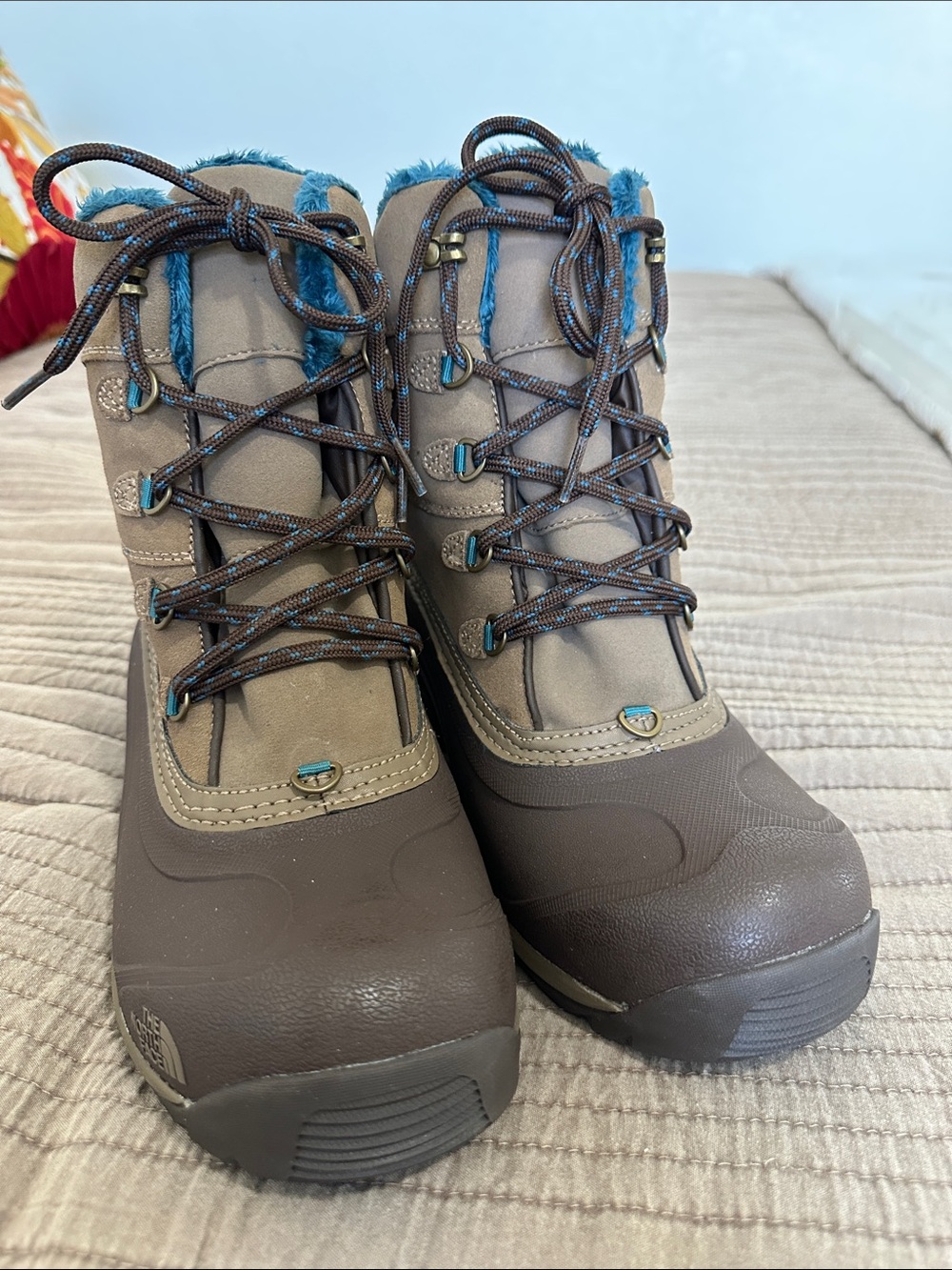 The North Face Brown Lace-Up Waterproof Winter Heat Seeker Boots Sz 7.5 - Picture 2 of 11